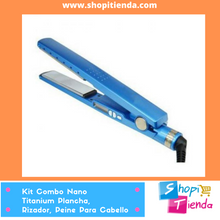 Cargar imagen en el visor de la galería, Kit Plancha De Cabello Nano Titanium + Rizador+ Peine