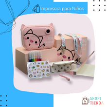 Cargar imagen en el visor de la galería, Camara De Impresion Instantanea Infantil Niños Doble Camara
